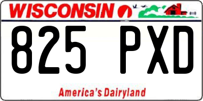 WI license plate 825PXD