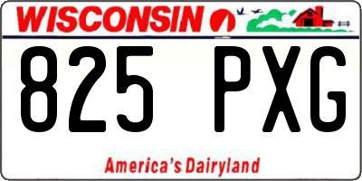 WI license plate 825PXG