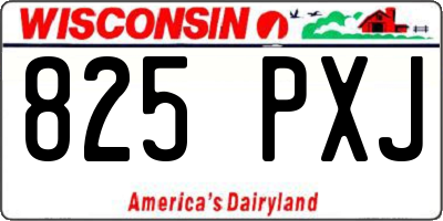 WI license plate 825PXJ