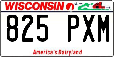 WI license plate 825PXM