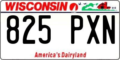 WI license plate 825PXN