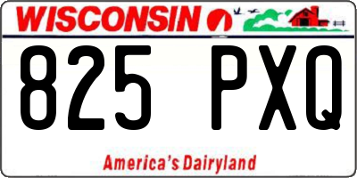 WI license plate 825PXQ
