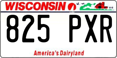 WI license plate 825PXR