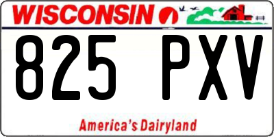 WI license plate 825PXV