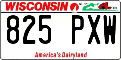 WI license plate 825PXW
