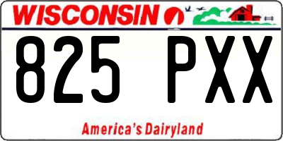 WI license plate 825PXX