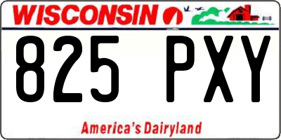 WI license plate 825PXY