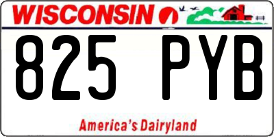 WI license plate 825PYB