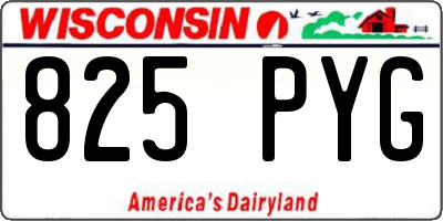 WI license plate 825PYG