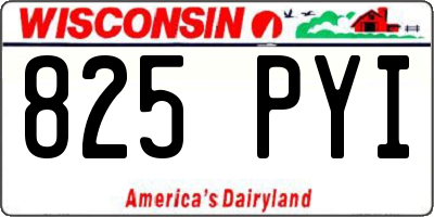 WI license plate 825PYI
