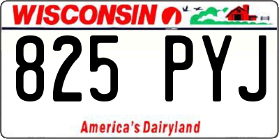 WI license plate 825PYJ