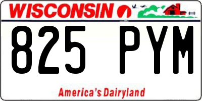 WI license plate 825PYM