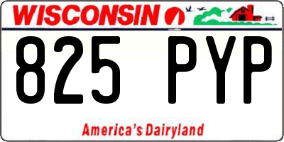 WI license plate 825PYP