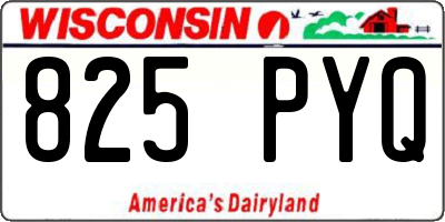 WI license plate 825PYQ