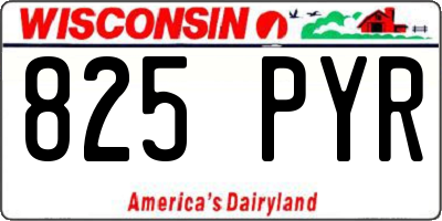 WI license plate 825PYR