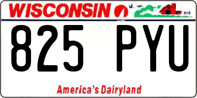 WI license plate 825PYU