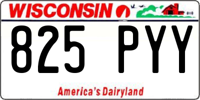 WI license plate 825PYY