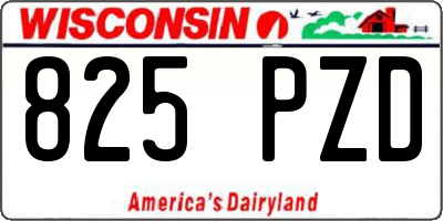 WI license plate 825PZD
