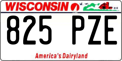 WI license plate 825PZE