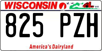 WI license plate 825PZH
