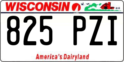 WI license plate 825PZI