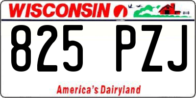 WI license plate 825PZJ