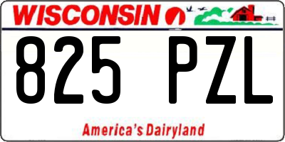 WI license plate 825PZL