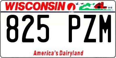 WI license plate 825PZM
