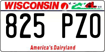 WI license plate 825PZO