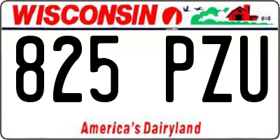 WI license plate 825PZU