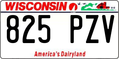 WI license plate 825PZV