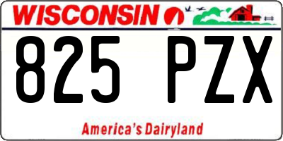 WI license plate 825PZX