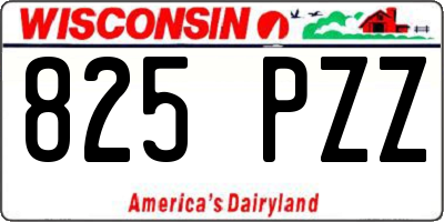 WI license plate 825PZZ
