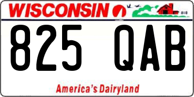 WI license plate 825QAB