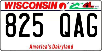 WI license plate 825QAG