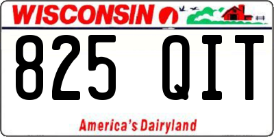 WI license plate 825QIT