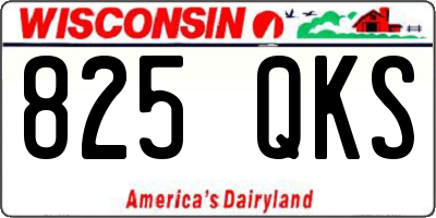 WI license plate 825QKS