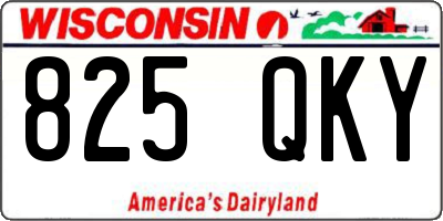 WI license plate 825QKY