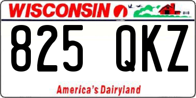 WI license plate 825QKZ
