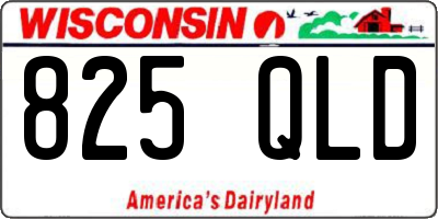 WI license plate 825QLD