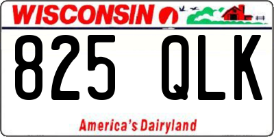 WI license plate 825QLK