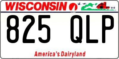 WI license plate 825QLP