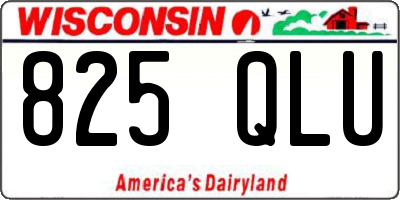 WI license plate 825QLU