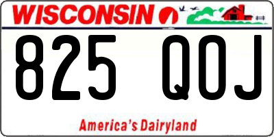 WI license plate 825QOJ