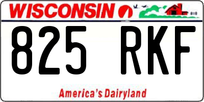 WI license plate 825RKF