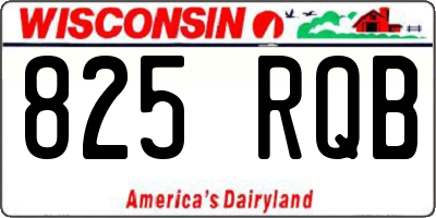 WI license plate 825RQB