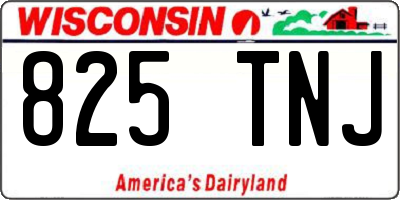 WI license plate 825TNJ