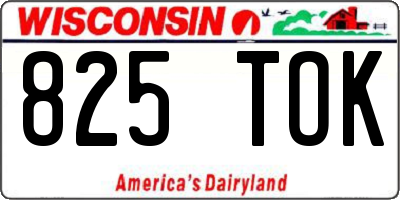 WI license plate 825TOK