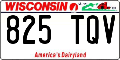 WI license plate 825TQV