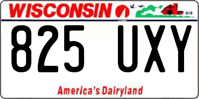 WI license plate 825UXY